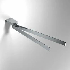 Venice Square Chrome Double Swivel Towel Rail