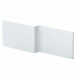 Venice Abstract / Urban Satin White L-Shaped Front Bath Panel - 1700mm