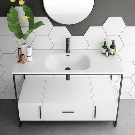 Venice 1200 Black Frame Basin Washstand With Toilet 4 Venice 1200 Black Frame Basin Washstand With Toilet - Image 4