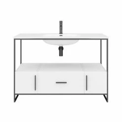 Venice 1200 Black Frame Basin Washstand Incl. Solid Stone Basin -Venice shop VWS12 n d5 460