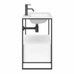 Venice 900 Black Frame Basin Washstand Incl. Solid Stone Basin -Venice shop VWS9 d6 460