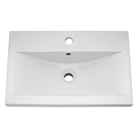 Venice Fluted 600mm Anthracite Vanity Unit - Wall Hung 2 Drawer Unit With Chrome Handles 2 Venice Fluted 600mm Anthracite Vanity Unit - Wall Hung 2 Drawer Unit With Chrome Handles - Image 2